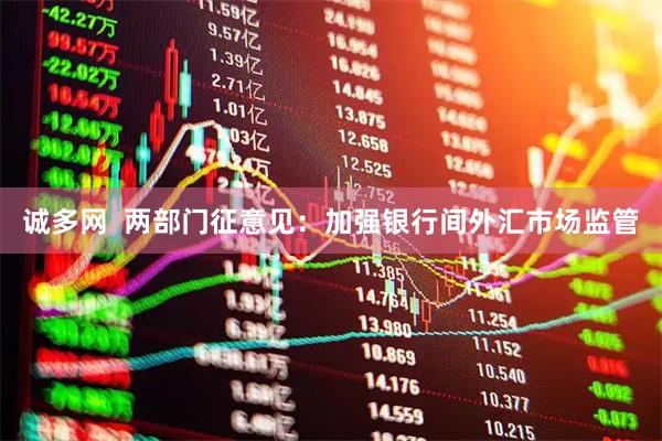 诚多网  两部门征意见：加强银行间外汇市场监管