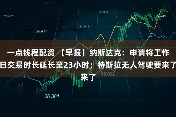 一点钱程配资 【早报】纳斯达克：申请将工作日交易时长延长至23小时；特斯拉无人驾驶要来了